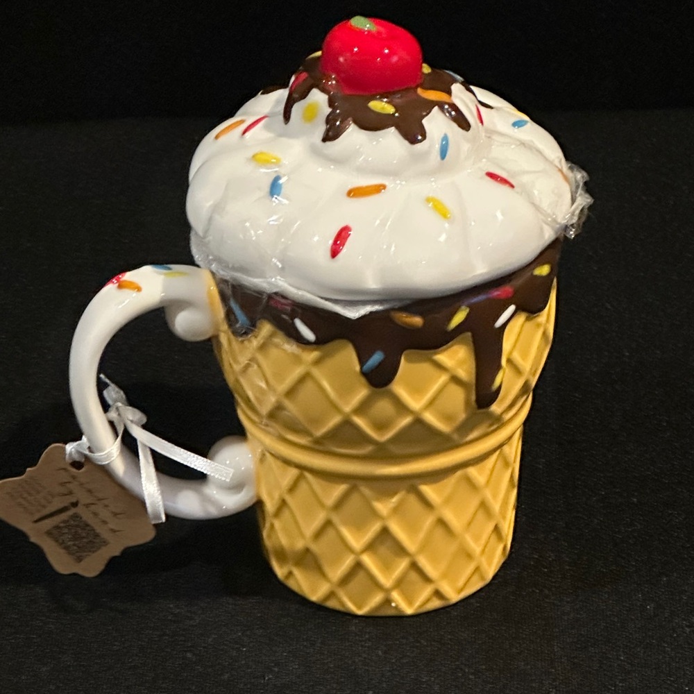 Ice Cream Cone Mug with Sprinkles